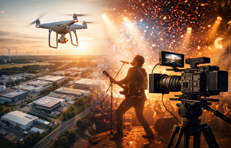 Drohnenaufnahme Veranstaltung und Eventvideo Filmproduktion