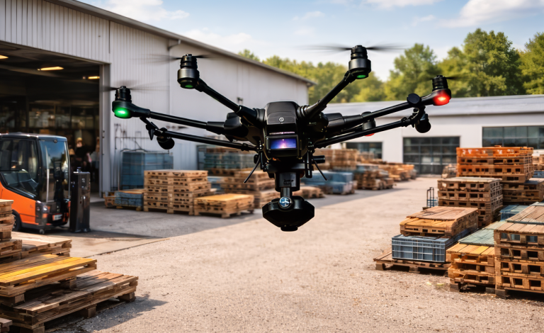 Drohnenaufnahme Firmengelände Filmproduktion Heilbronn